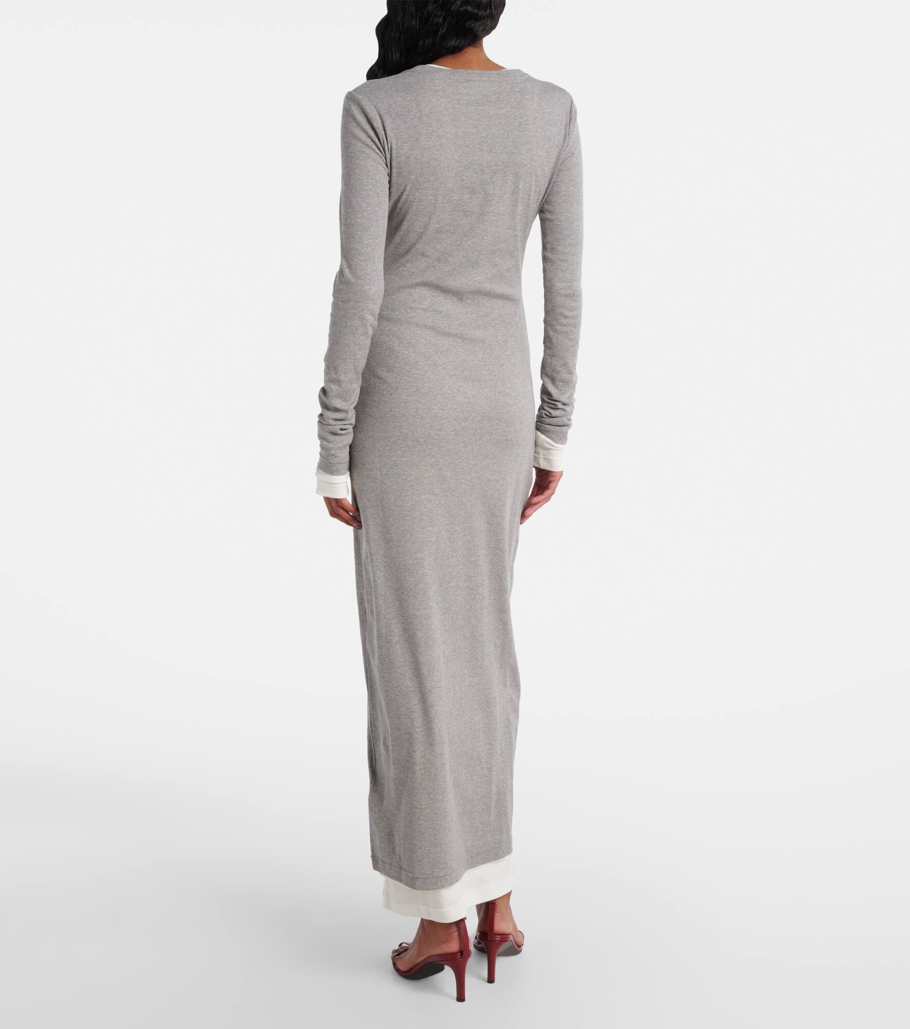 Layered cotton jersey maxi dress - 3