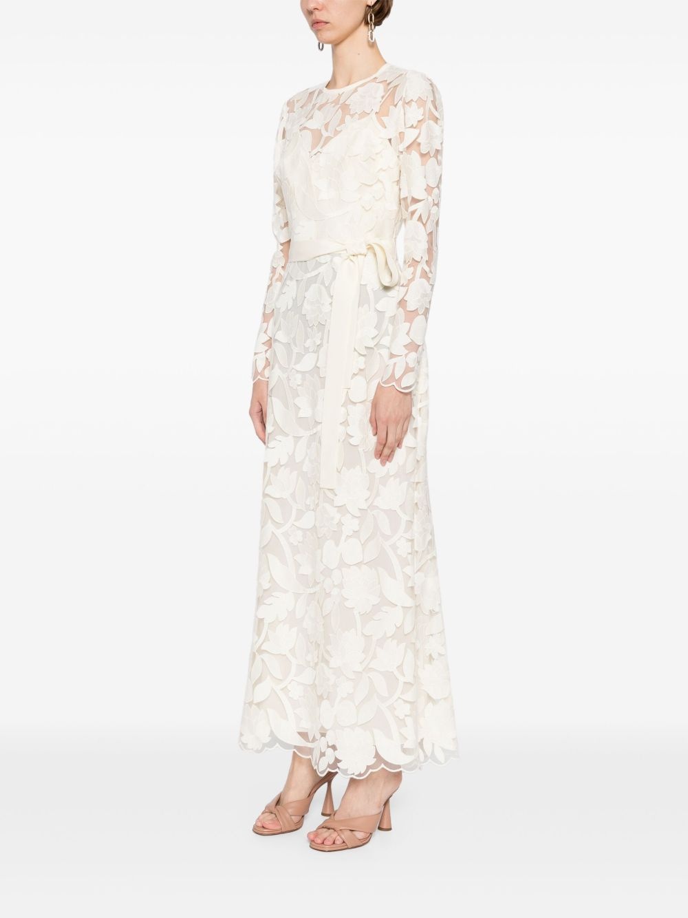 embroidered midi dress - 3