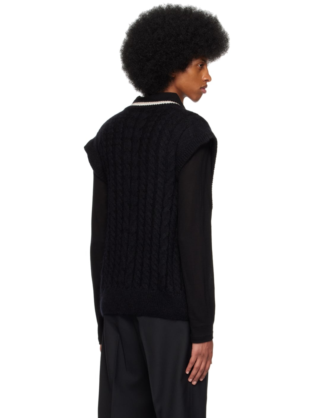 Black Braided Vest - 3