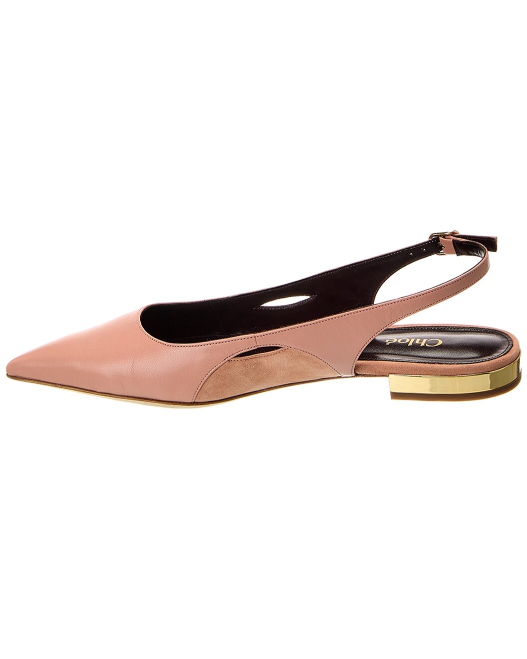 Chloé Saada Leather & Suede Slingback Flat - 2