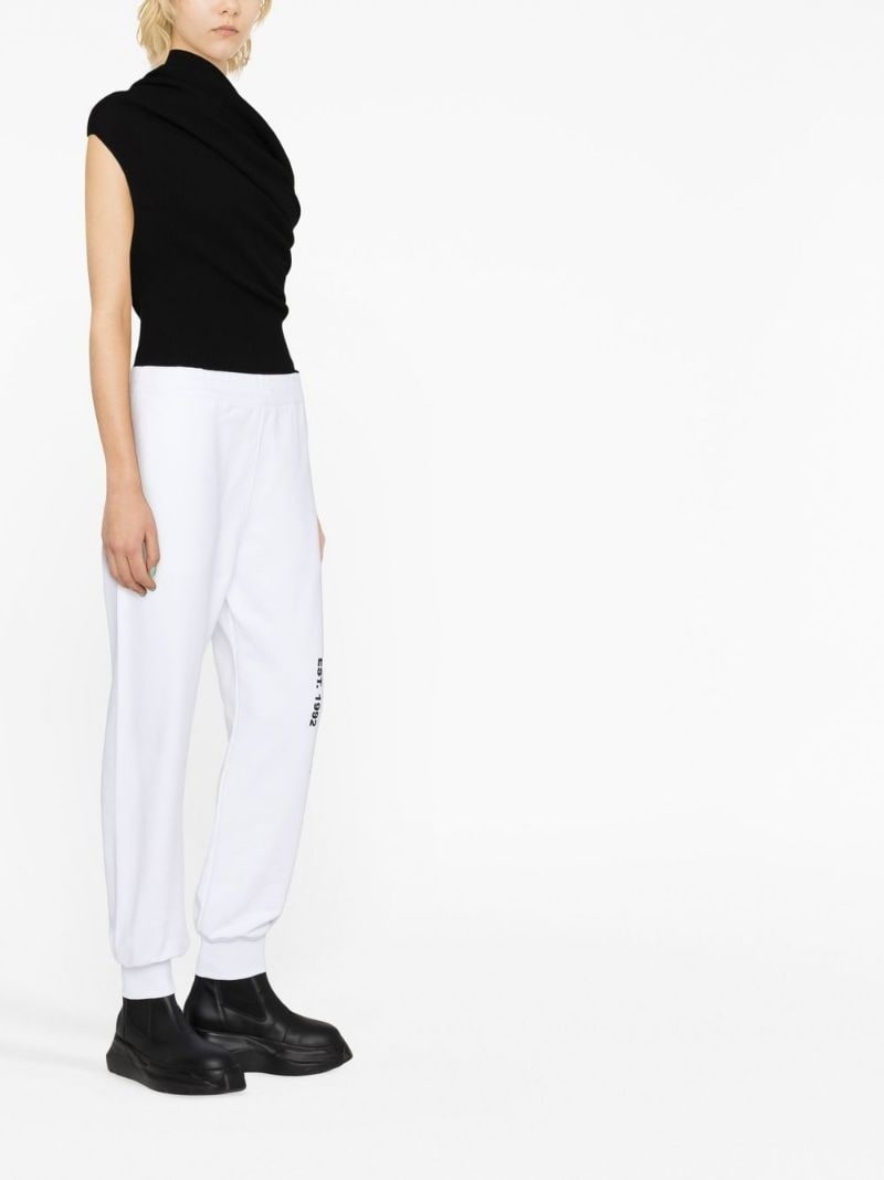 logo-print tapered track pants - 3
