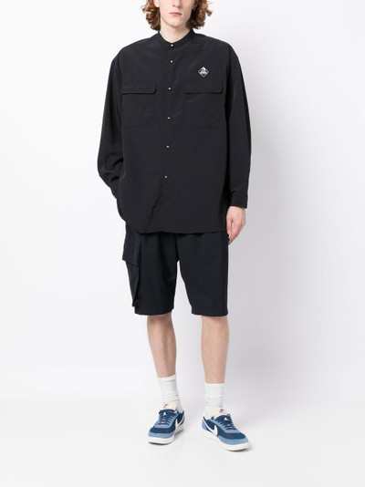 White Mountaineering patch-detail button-up shirt outlook