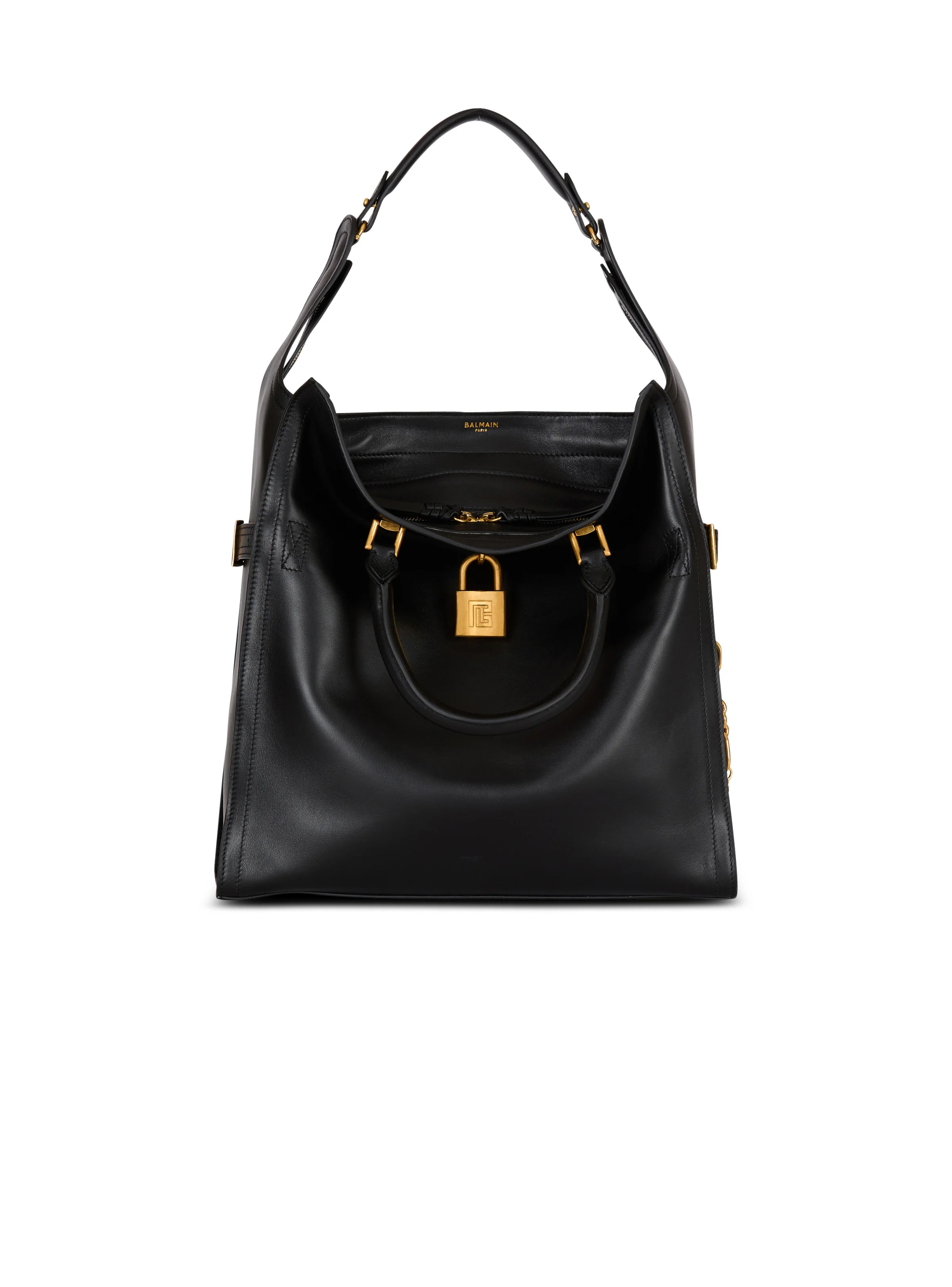 Pulse Large waxed calfskin leather tote bag - 1