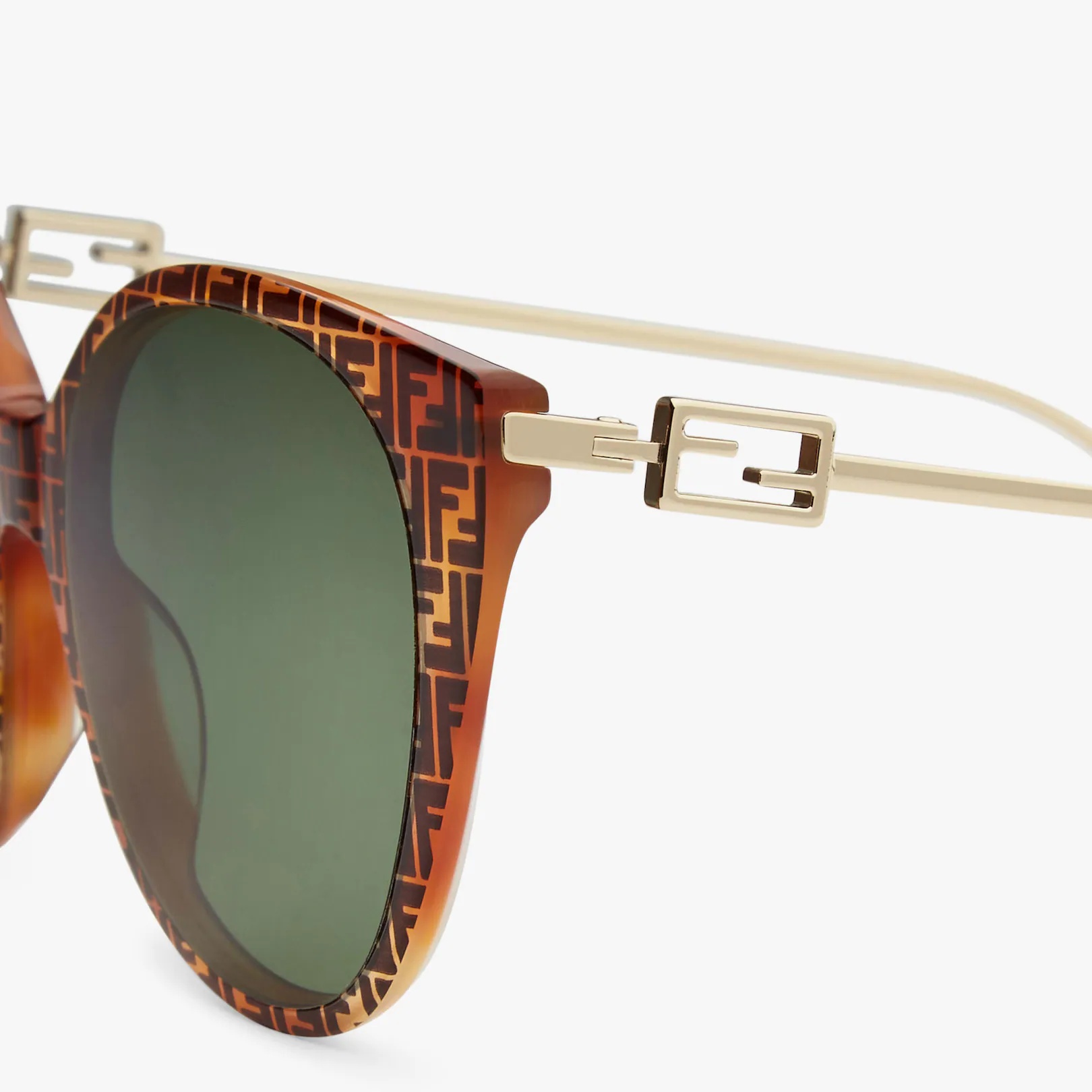 Light FF Havana acetate and metal sunglasses - 3