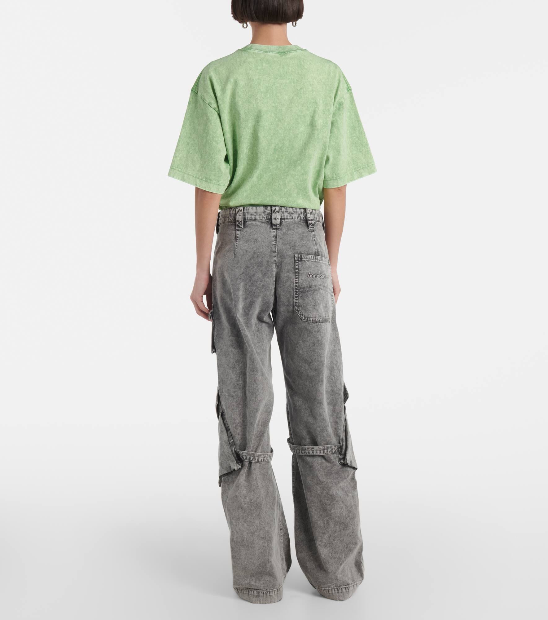 Mid-rise cotton canvas cargo pants - 3
