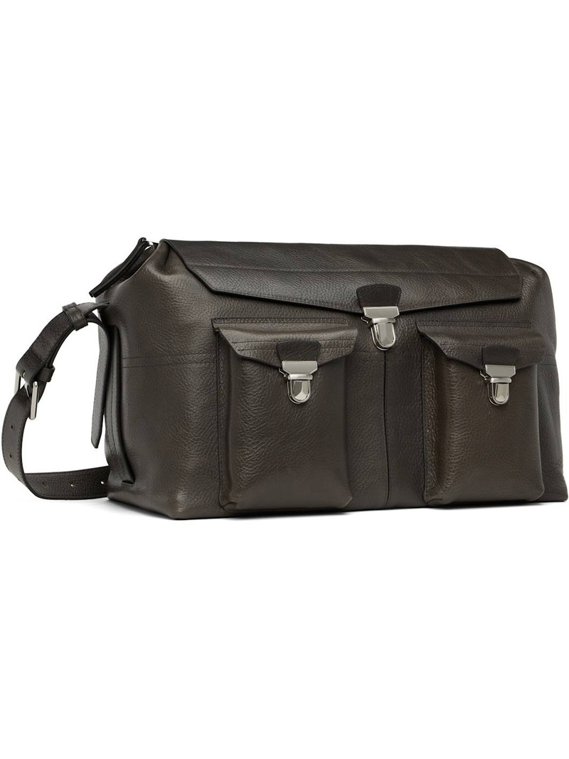 Lemaire Brown Week-End Gear Duffle Bag outlook