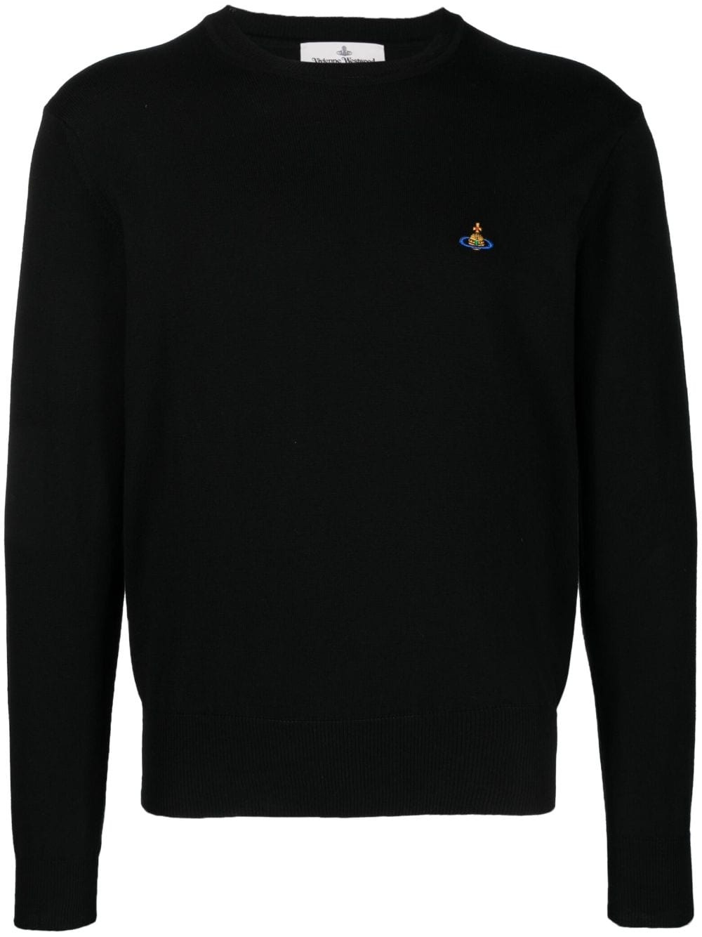 Orb-embroidery crew-neck jumper - 1