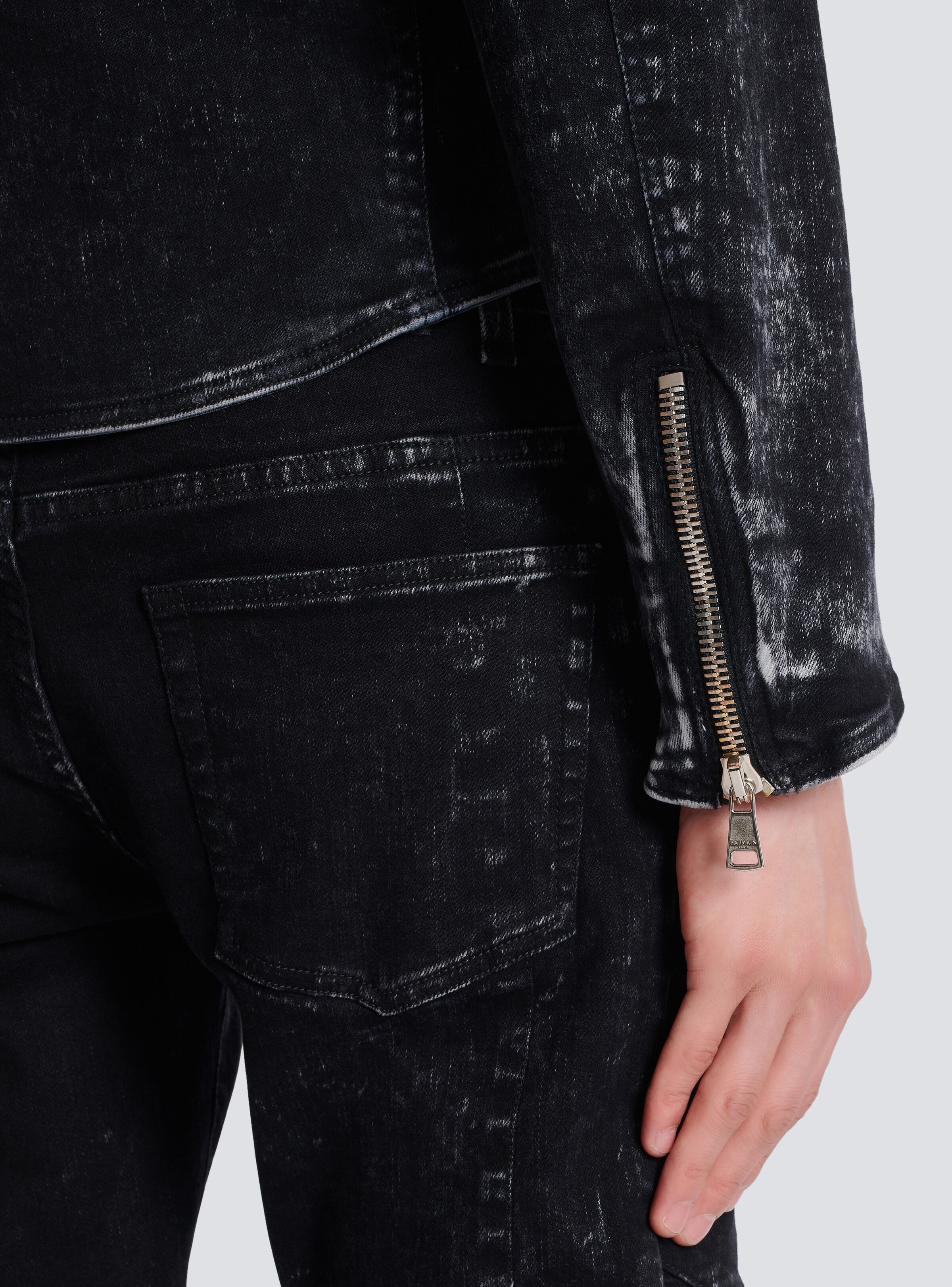 Denim biker jacket - 8