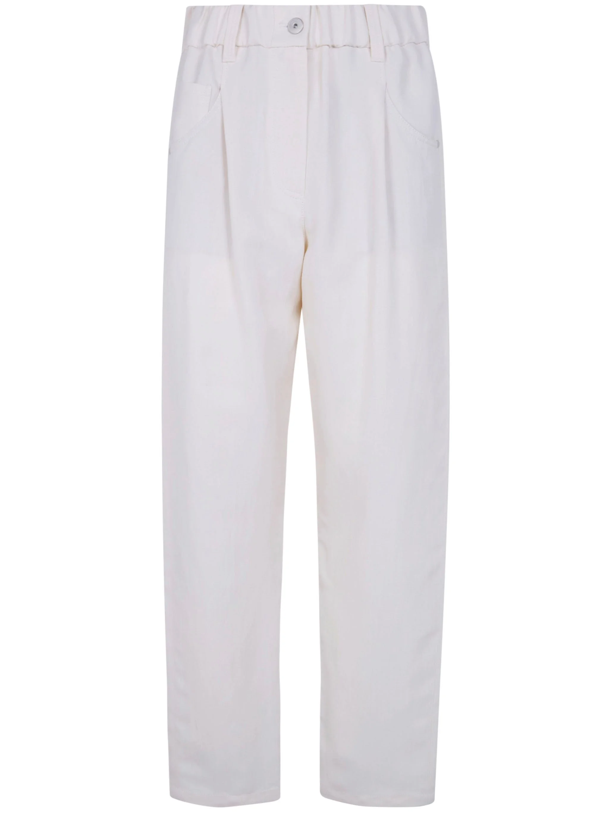 Straight Natural Trousers - 1