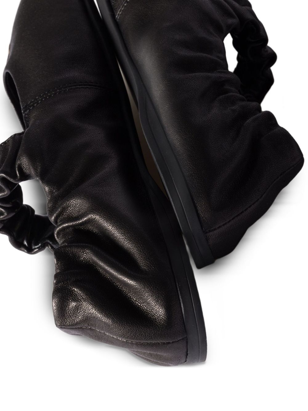 elasticated-detail ballet flats - 4