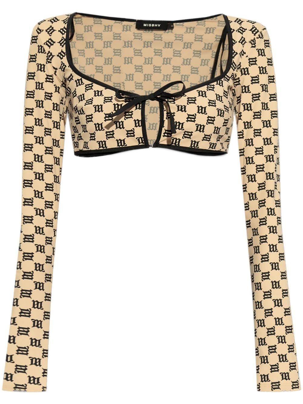monogram crop top - 1