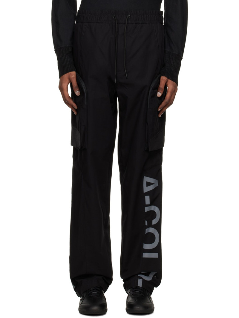 Black Overset Tech Cargo Pants 1