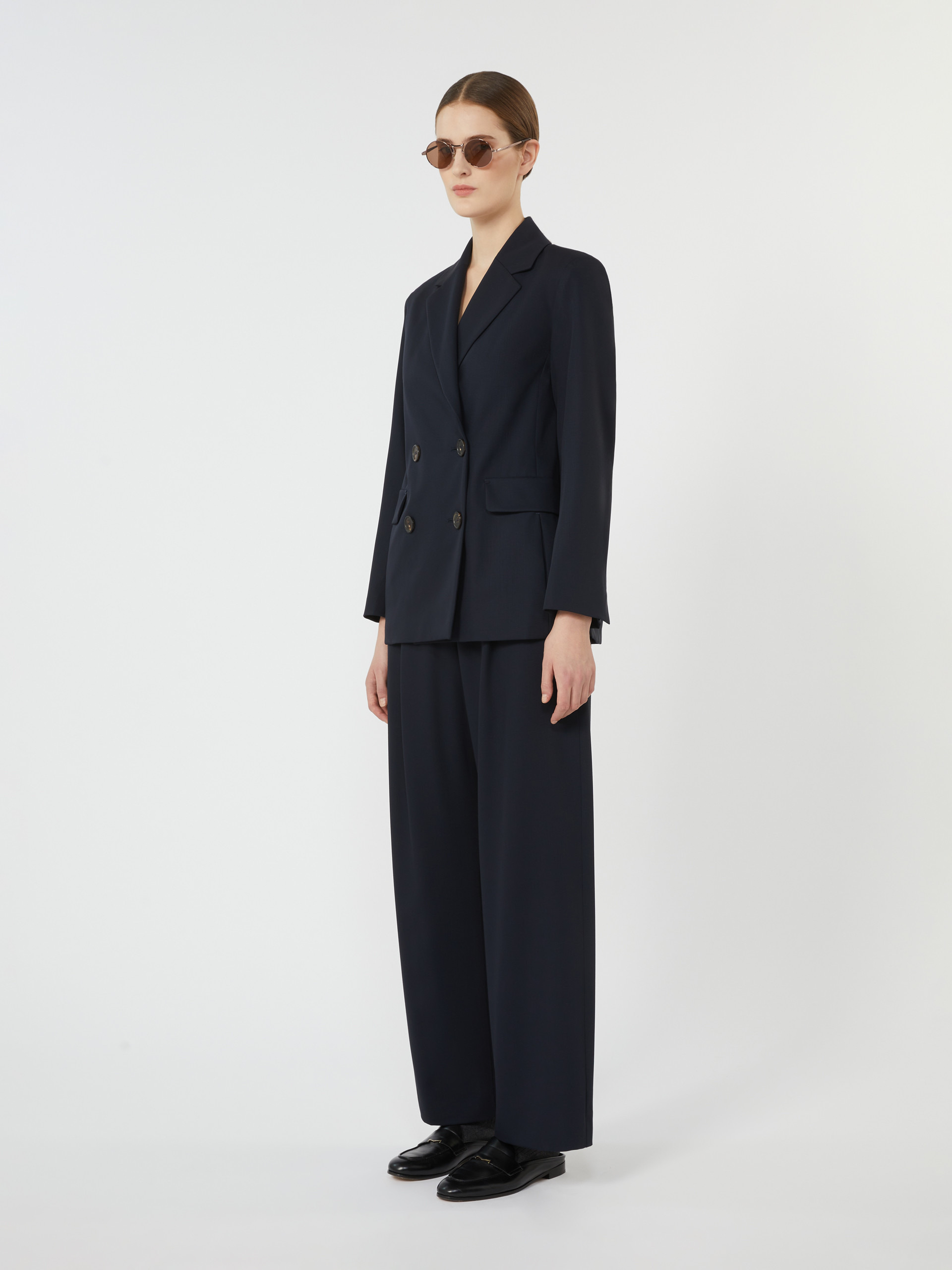 ESTER Double-breasted wool crepe blazer - 2