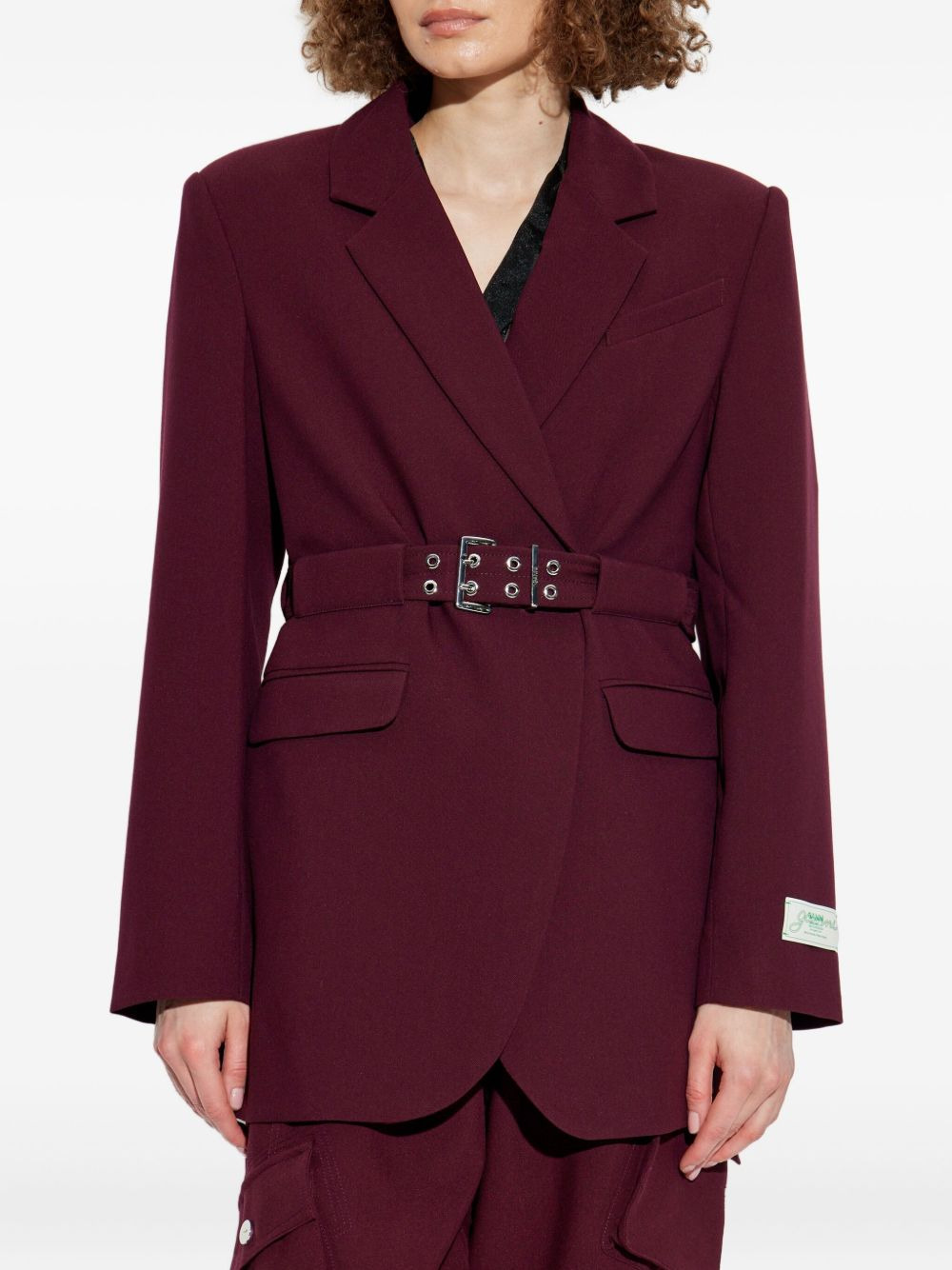 belted-waist blazer - 3