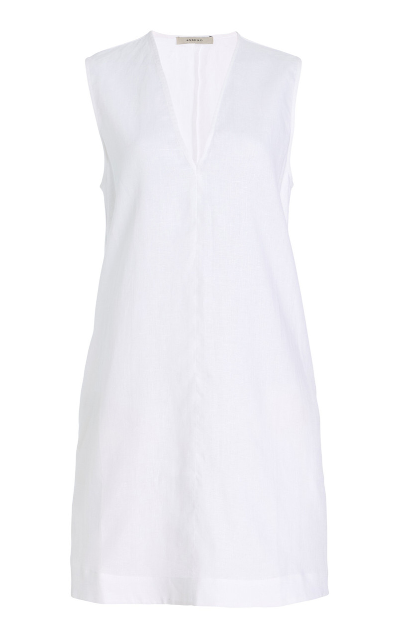 Derya Organic Linen Mini Dress white - 1