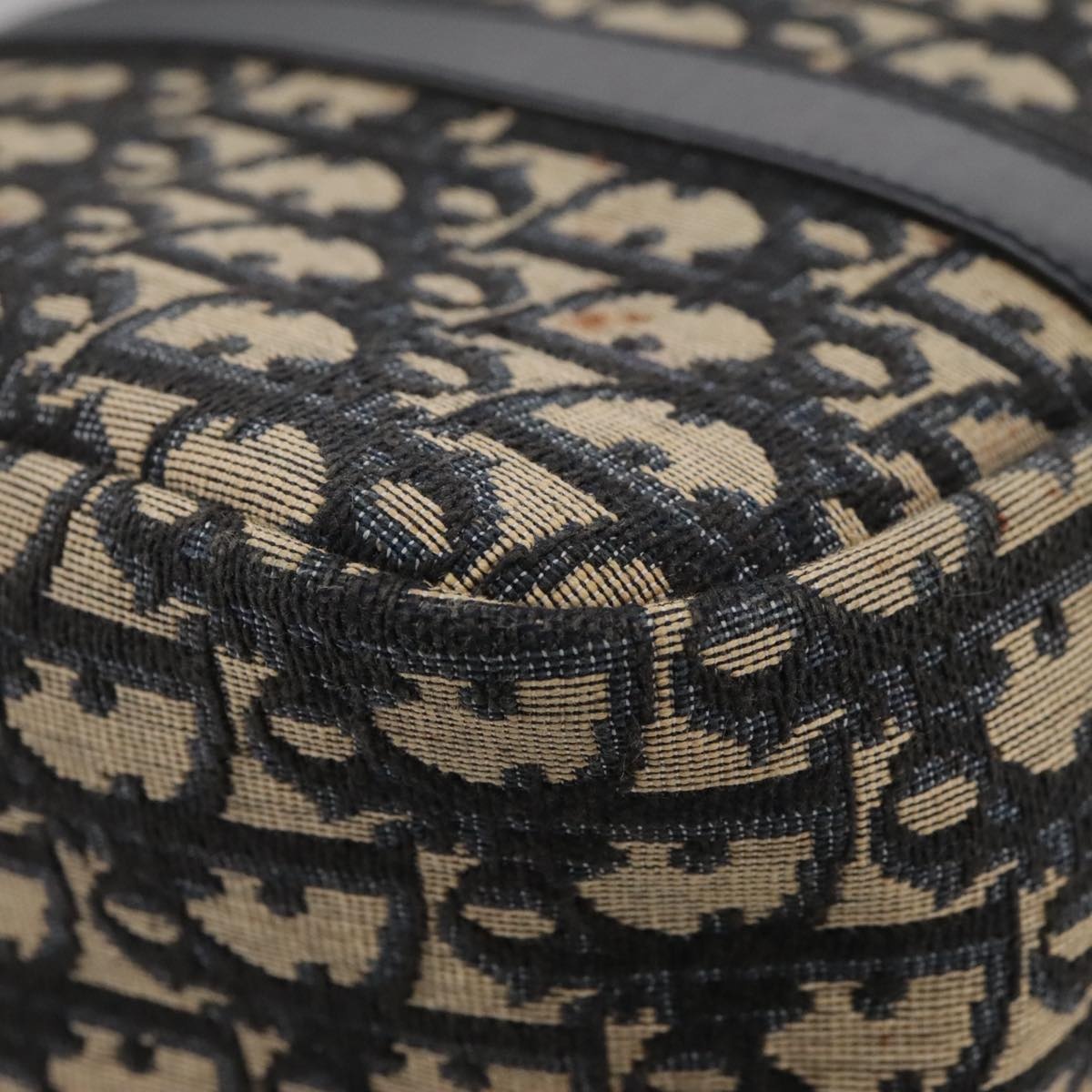 DIOR Trotter Canvas Hand Bag Navy Gold - 16