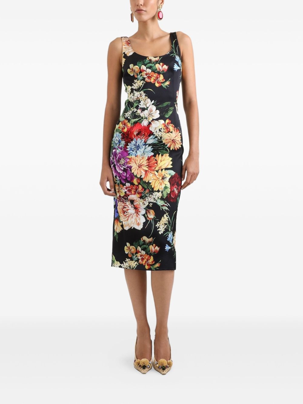 floral-print midi dress - 2