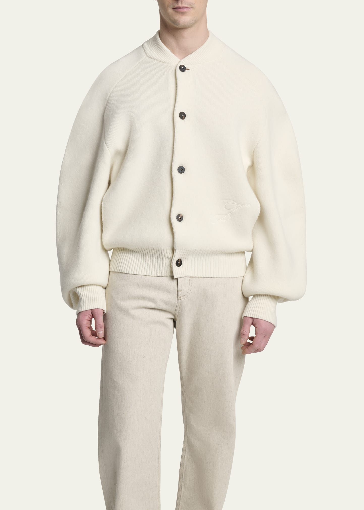Men's Wool Oversized Cardigan - 4