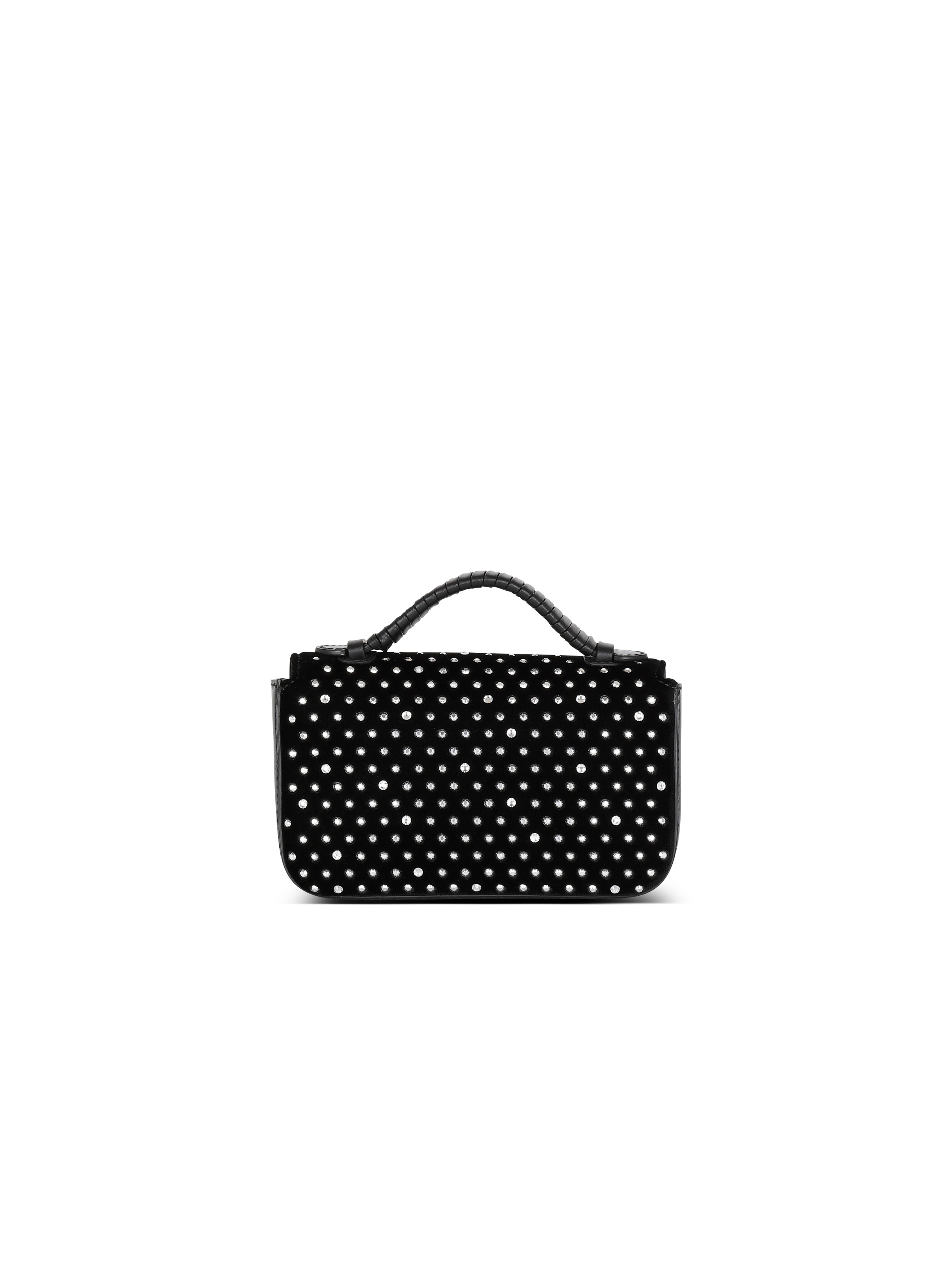 B-Buzz mini velvet and crystal bag - 4