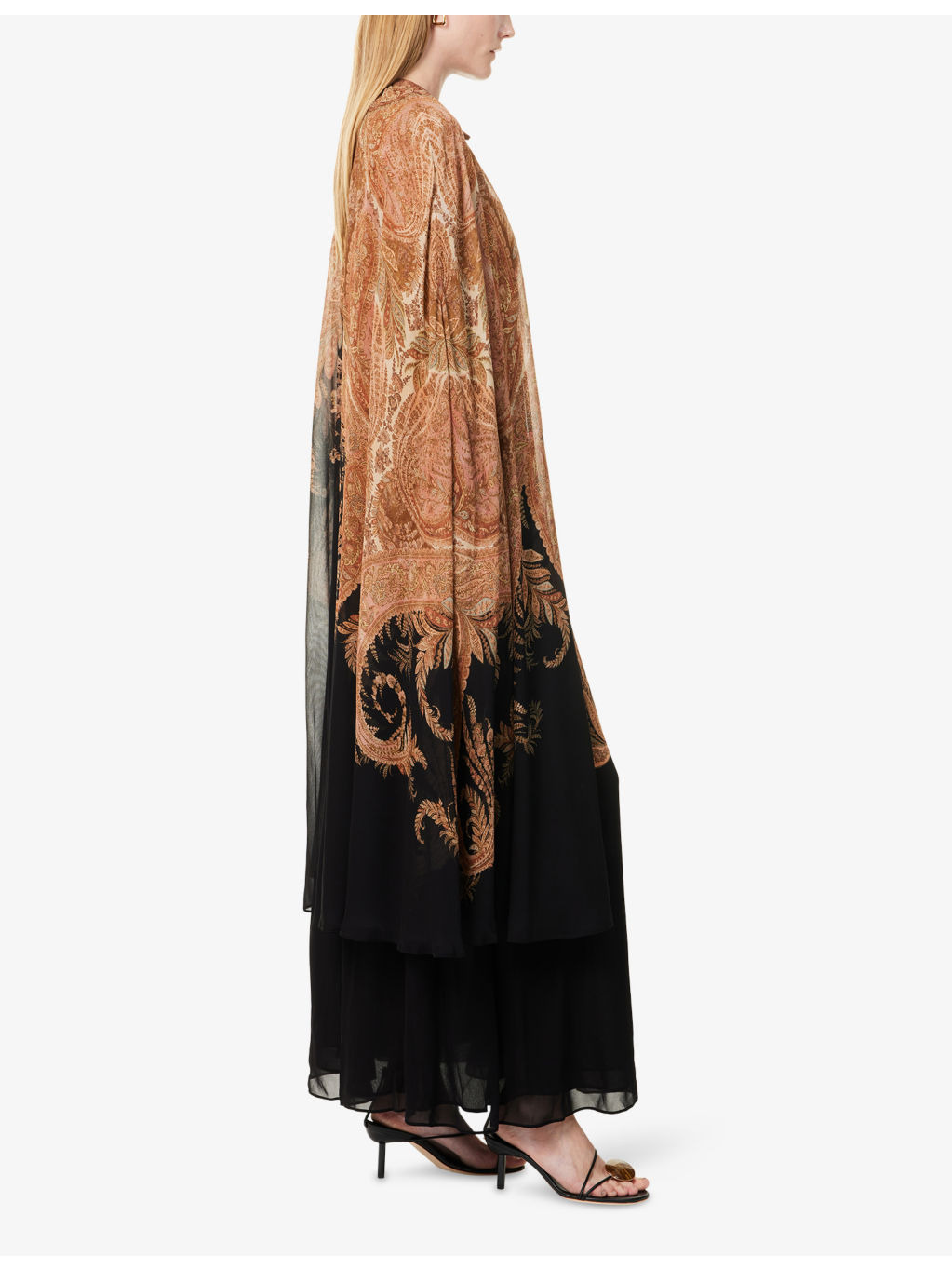 Hypnotic Caped Woven Maxi Dress - 3