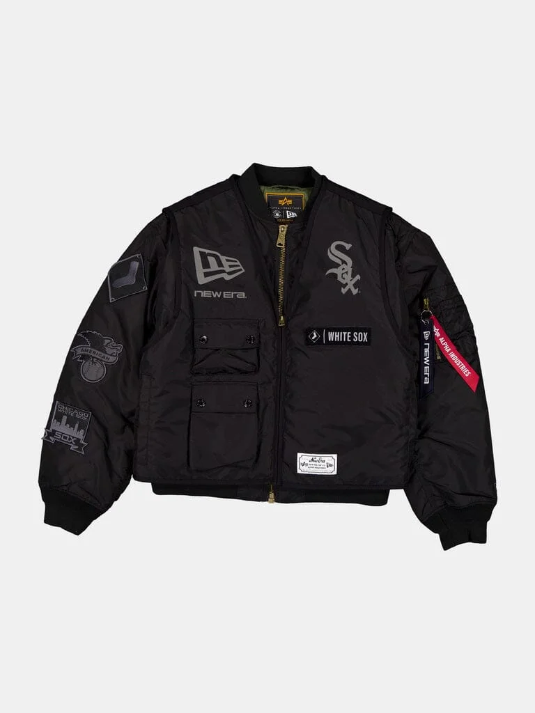 CHICAGO WHITE SOX X ALPHA X NEW ERA MA-1 BOMBER JACKET WITH VEST - 1