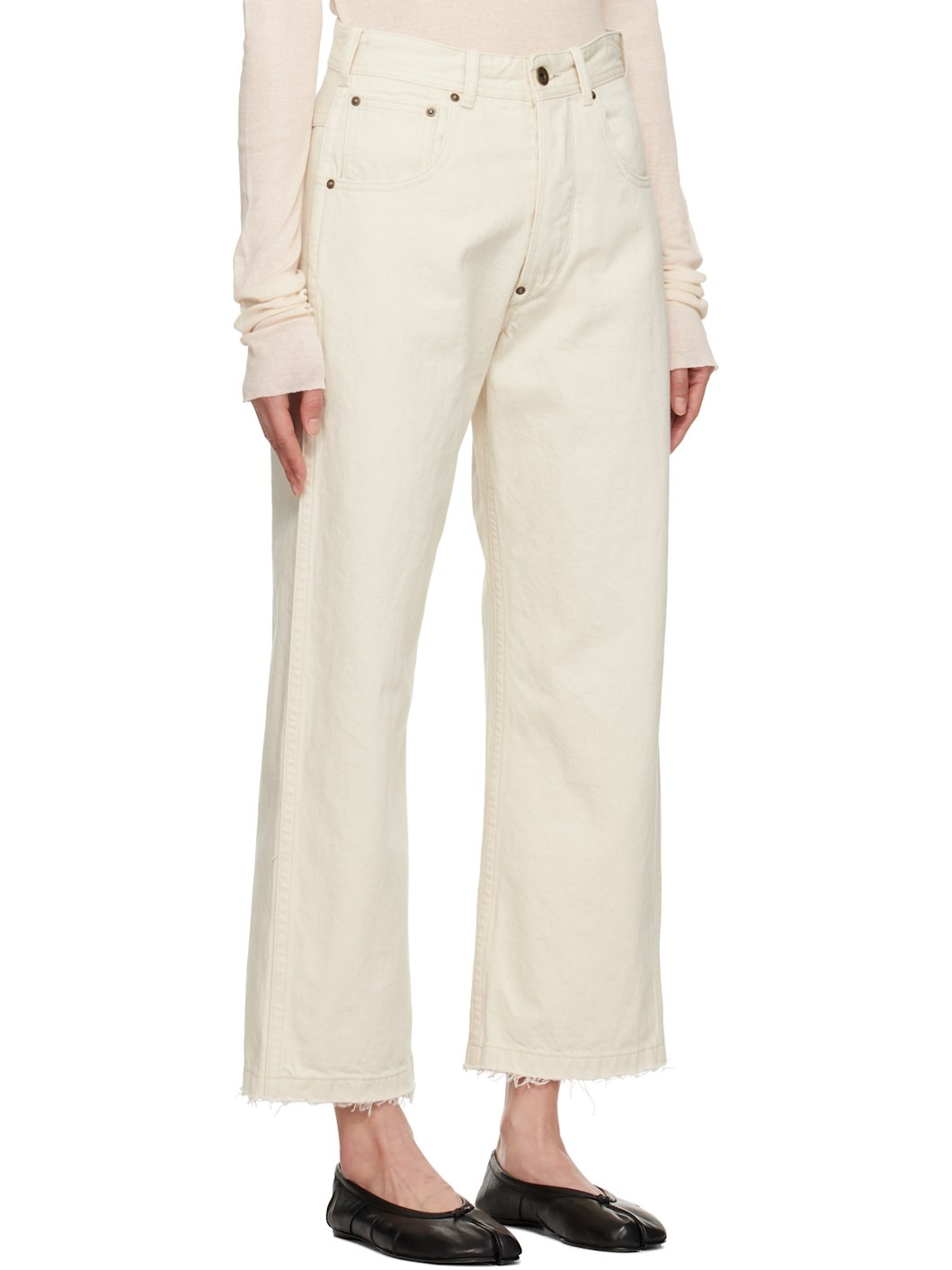 Off-White Frayed Jeans - 2