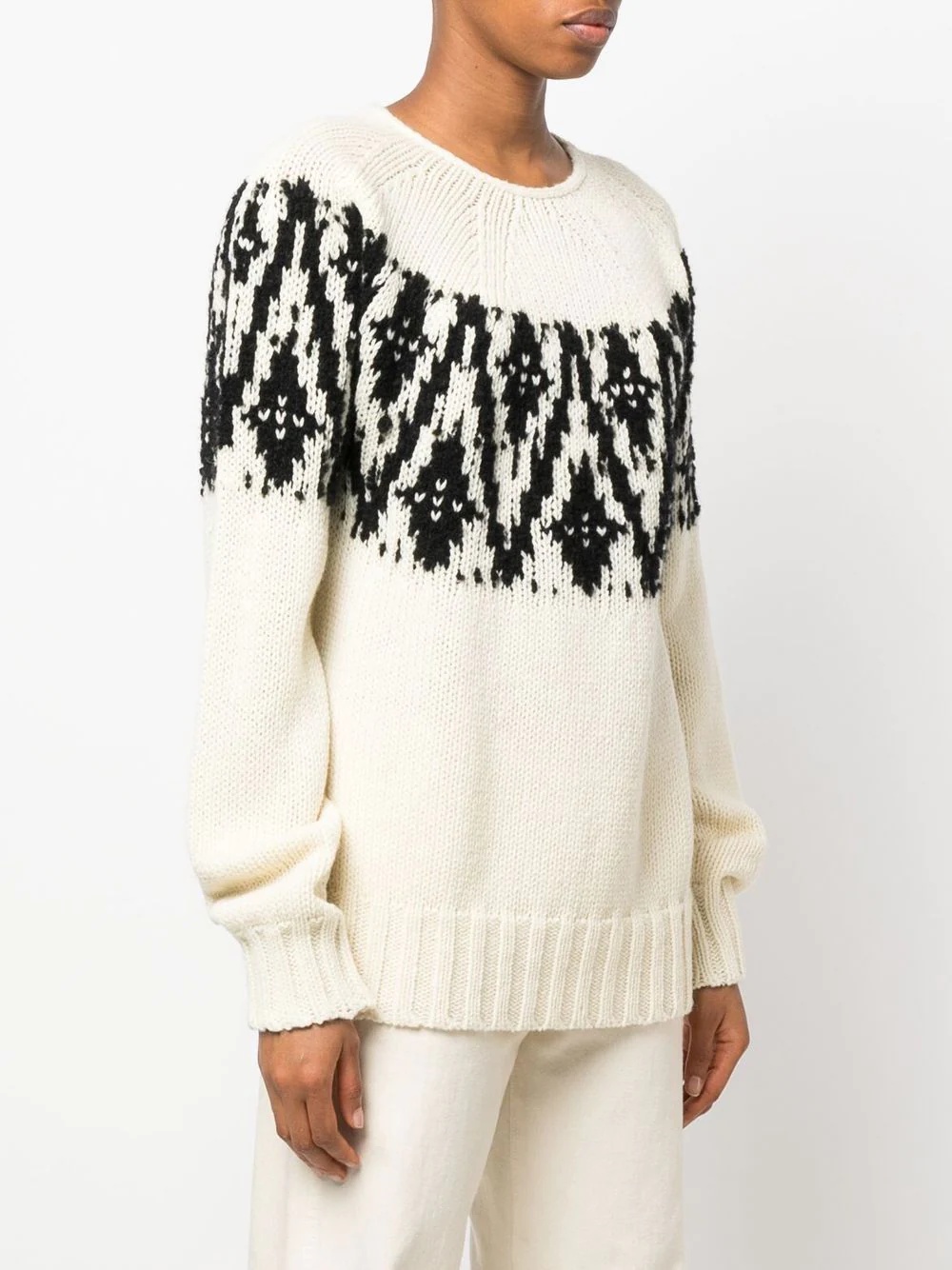 patterned-jacquard knitted jumper - 3