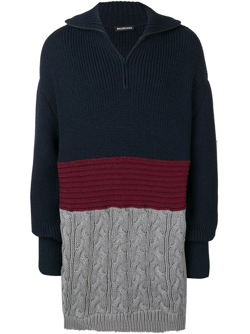 layered high neck sweater 1