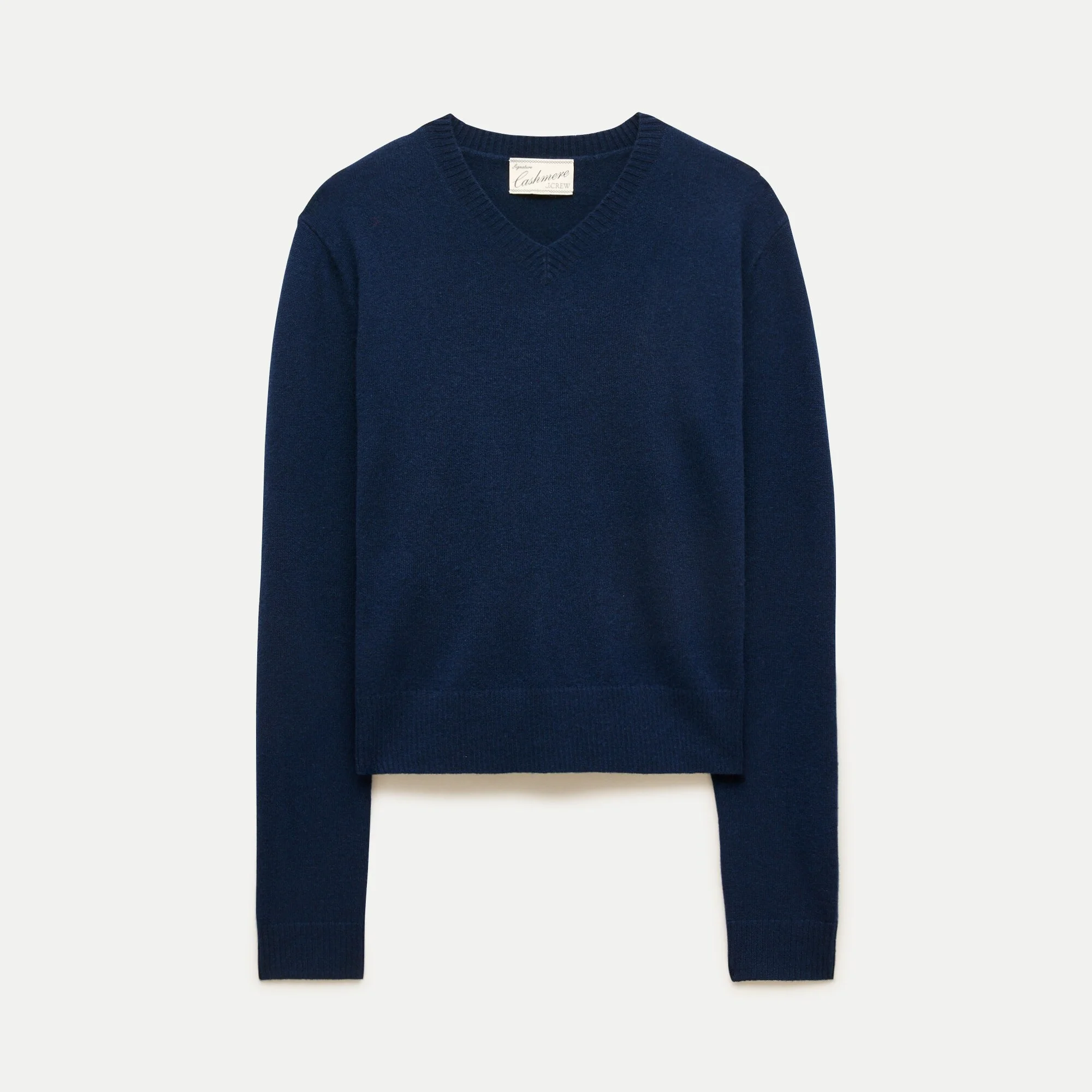 Cashmere high V-neck sweater - 1