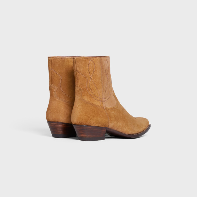 CELINE ZIPPED WESTERN BOOTS in Suede Calfskin outlook