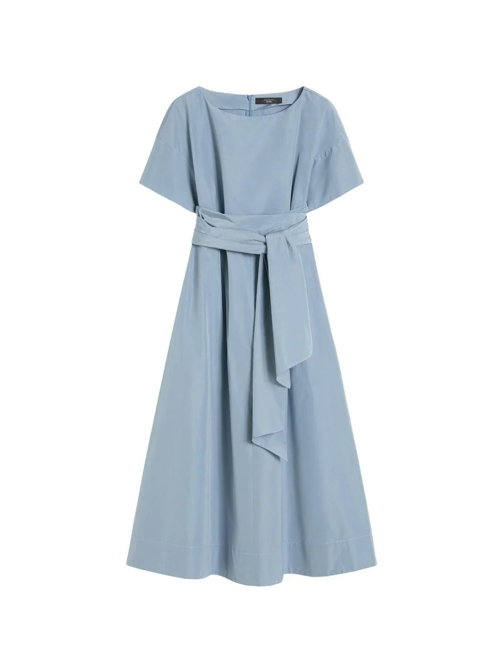 tie-waist taffeta midi dress - 1