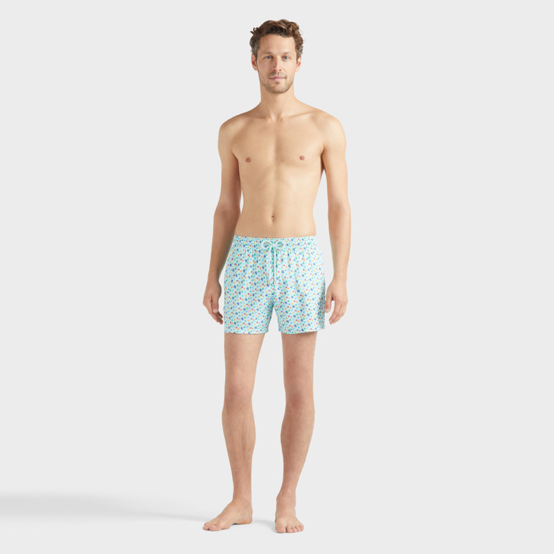 Vilebrequin Men Stretch Short Swim Trunks Micro Ronde Des Tortues Rainbow outlook