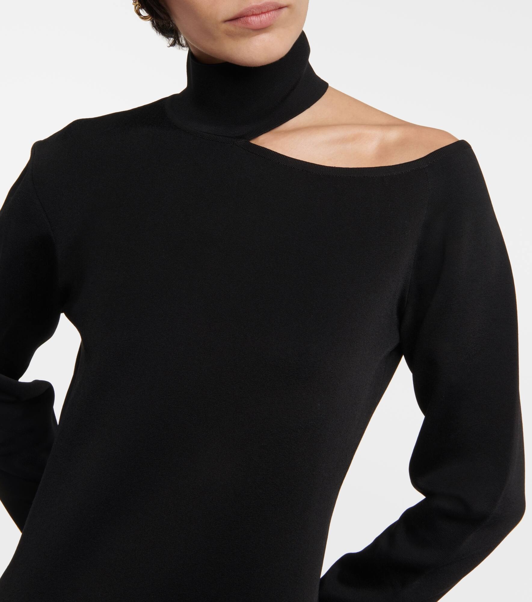 Mockneck jersey midi dress - 4