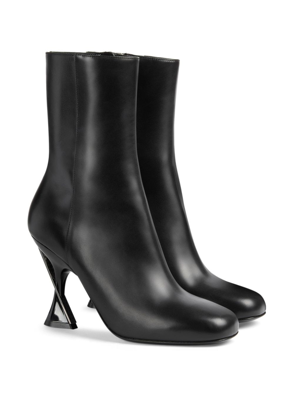 95mm leather ankle boots - 2
