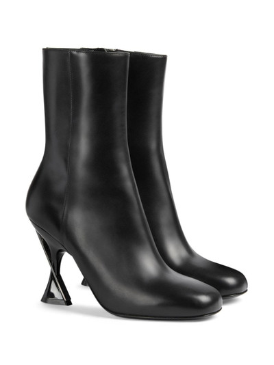 GUCCI 95mm leather ankle boots outlook