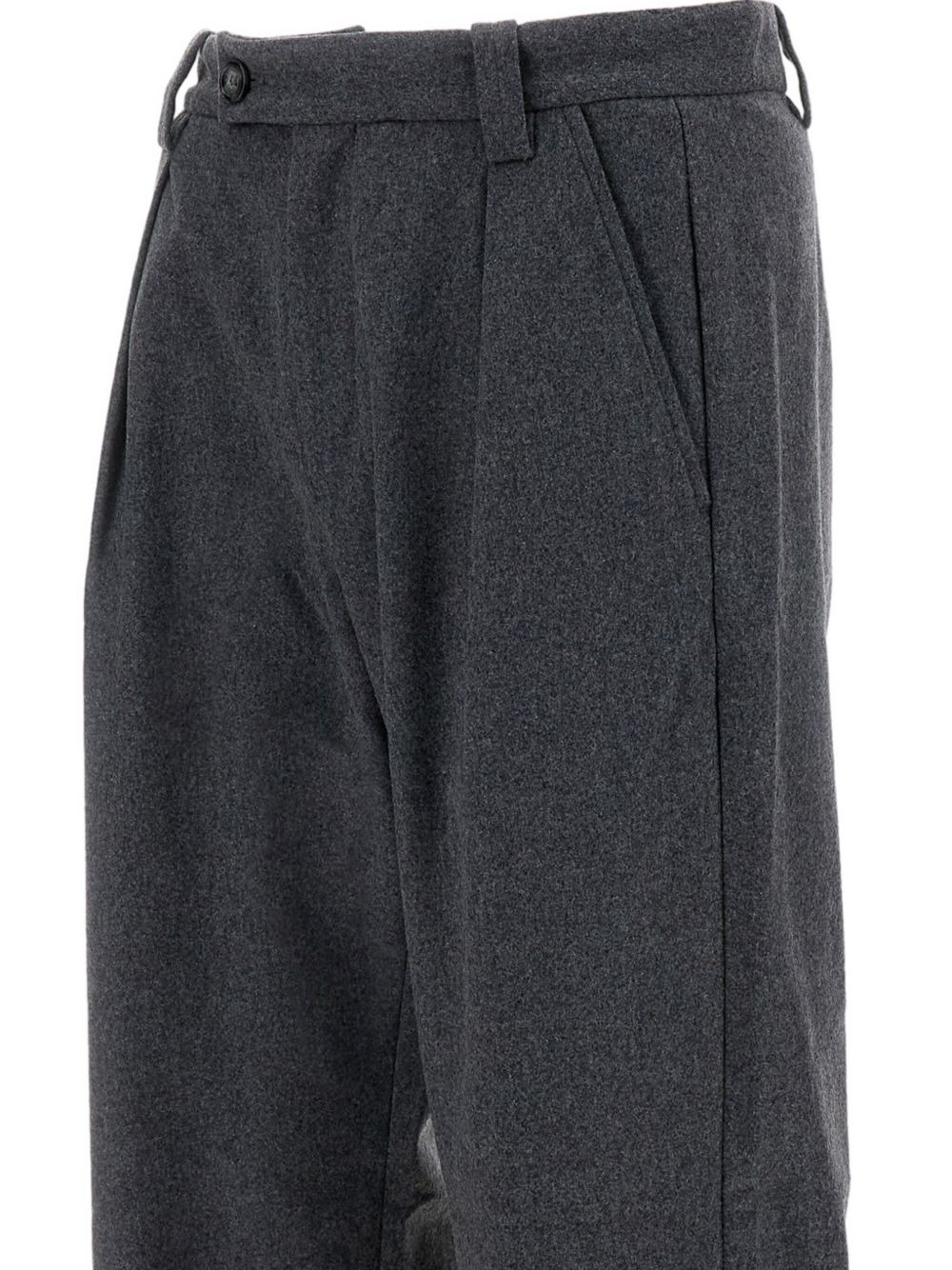 pleated wool-blend trousers - 3