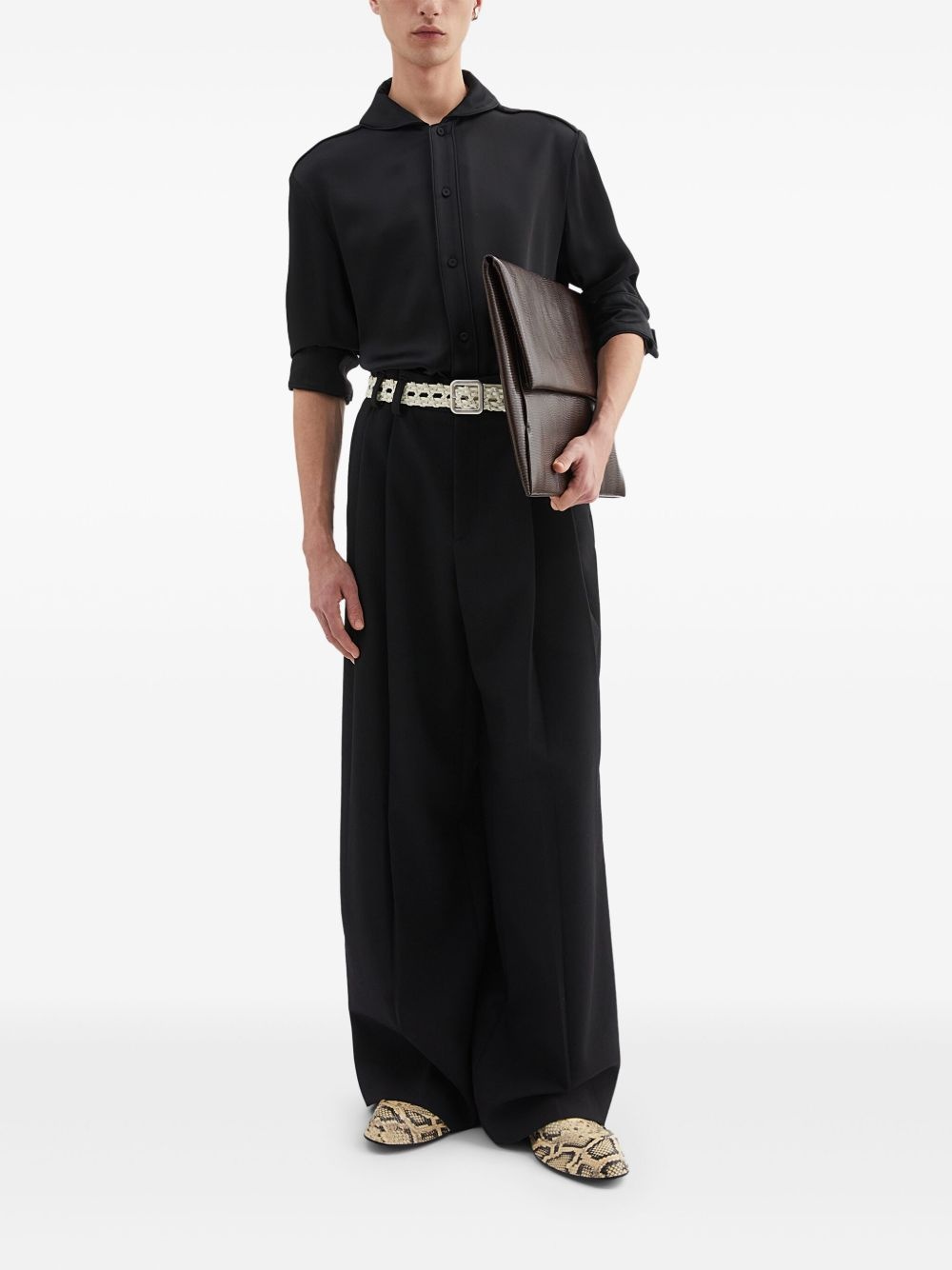 pleat-detail trousers - 2