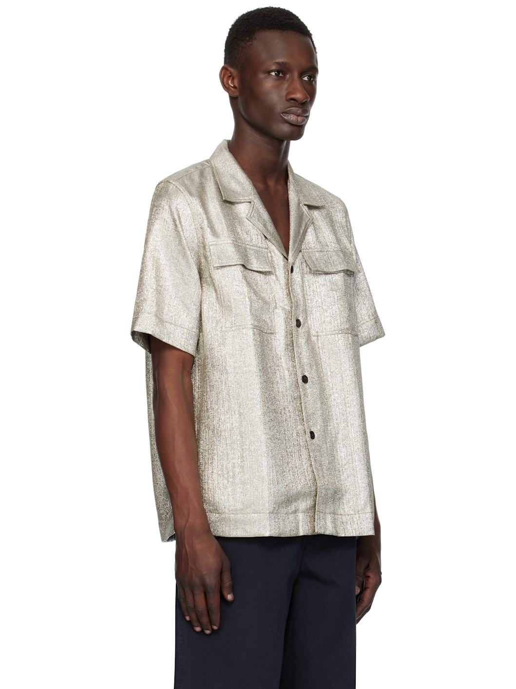 Silver Lamé Shirt - 2