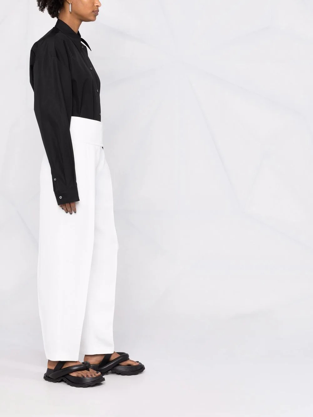 high-waisted straight-leg trousers - 6