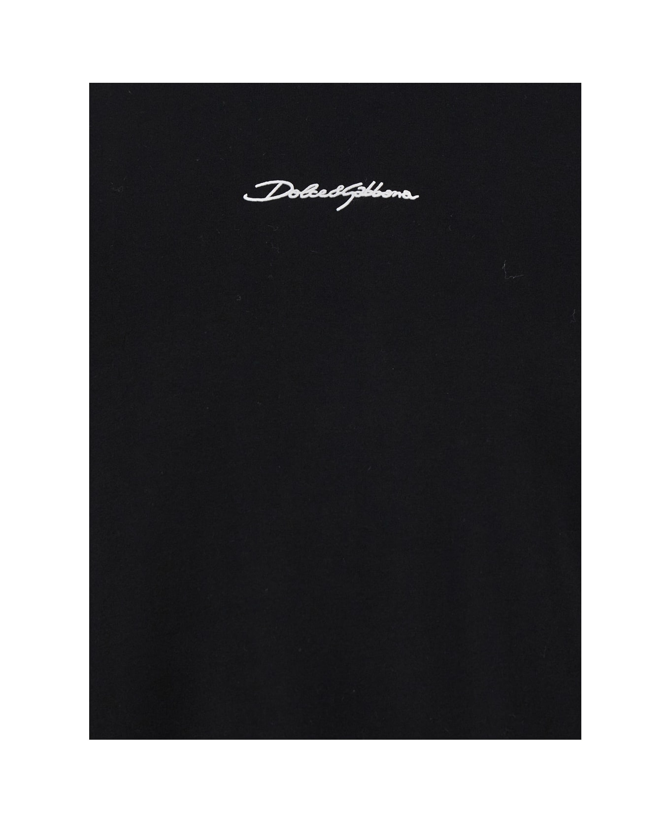 Black Crewneck T-shirt With Signature Logo In Cotton Man - 3