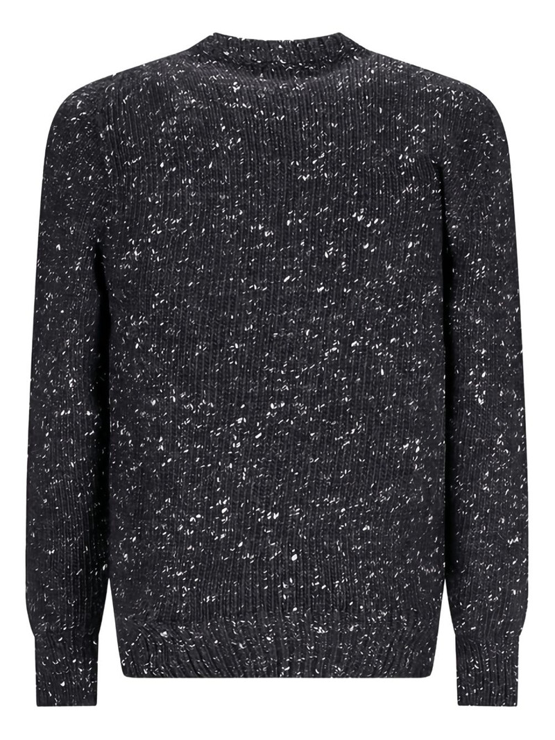 LARDINI speckled ribbed sweater outlook