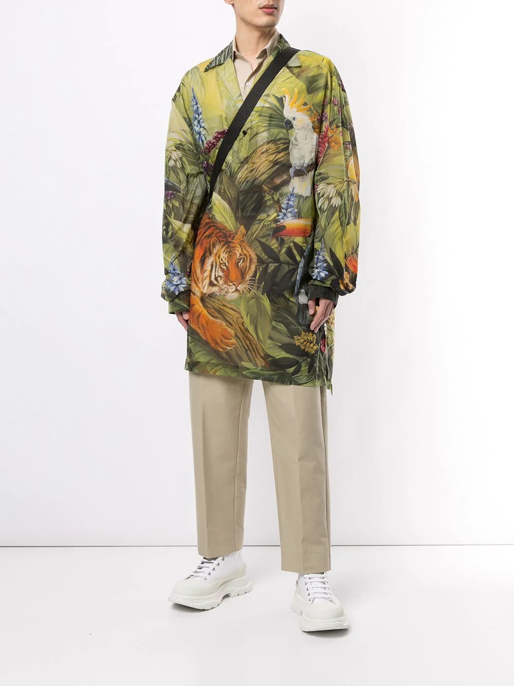 jungle print oversize shirt - 2