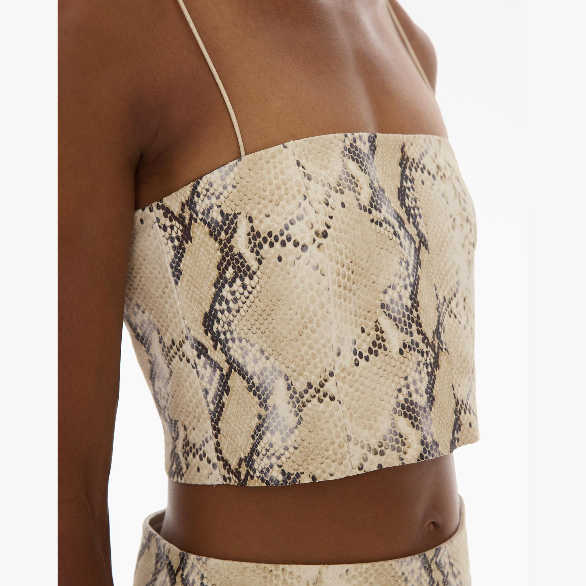 PYTHON-EMBOSSED LEATHER TANK TOP - 6