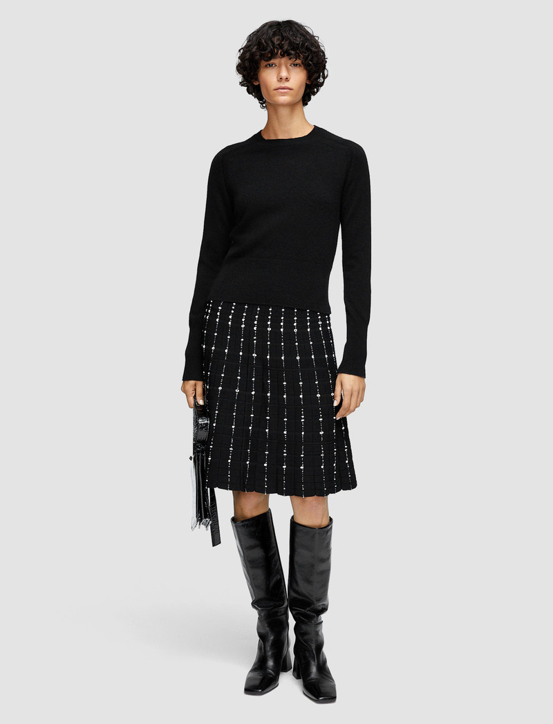JOSEPH Fragmented Stripes Knee Length Skirt outlook