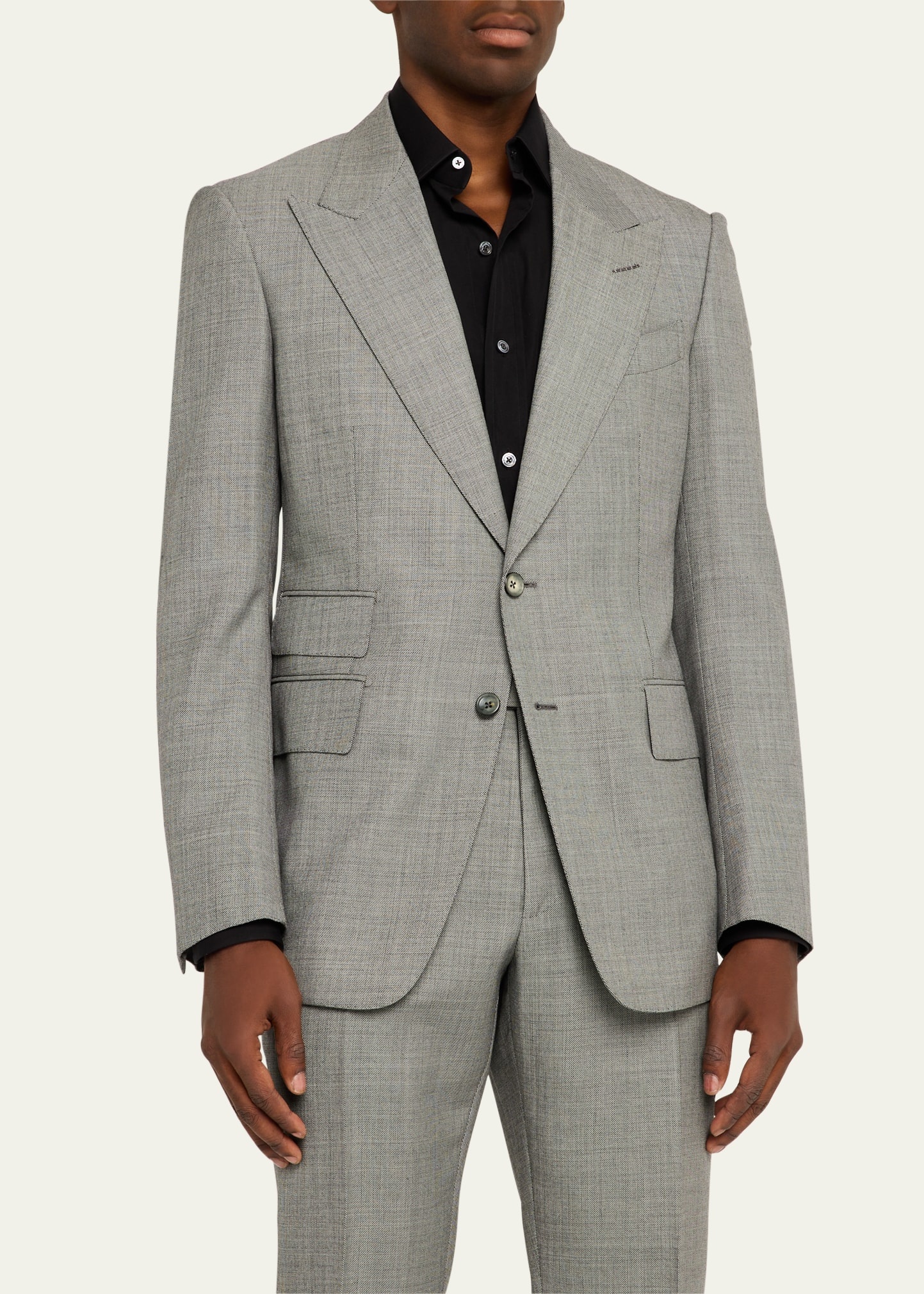 Men's Shelton Sharkskin Slim-Fit Suit - 4