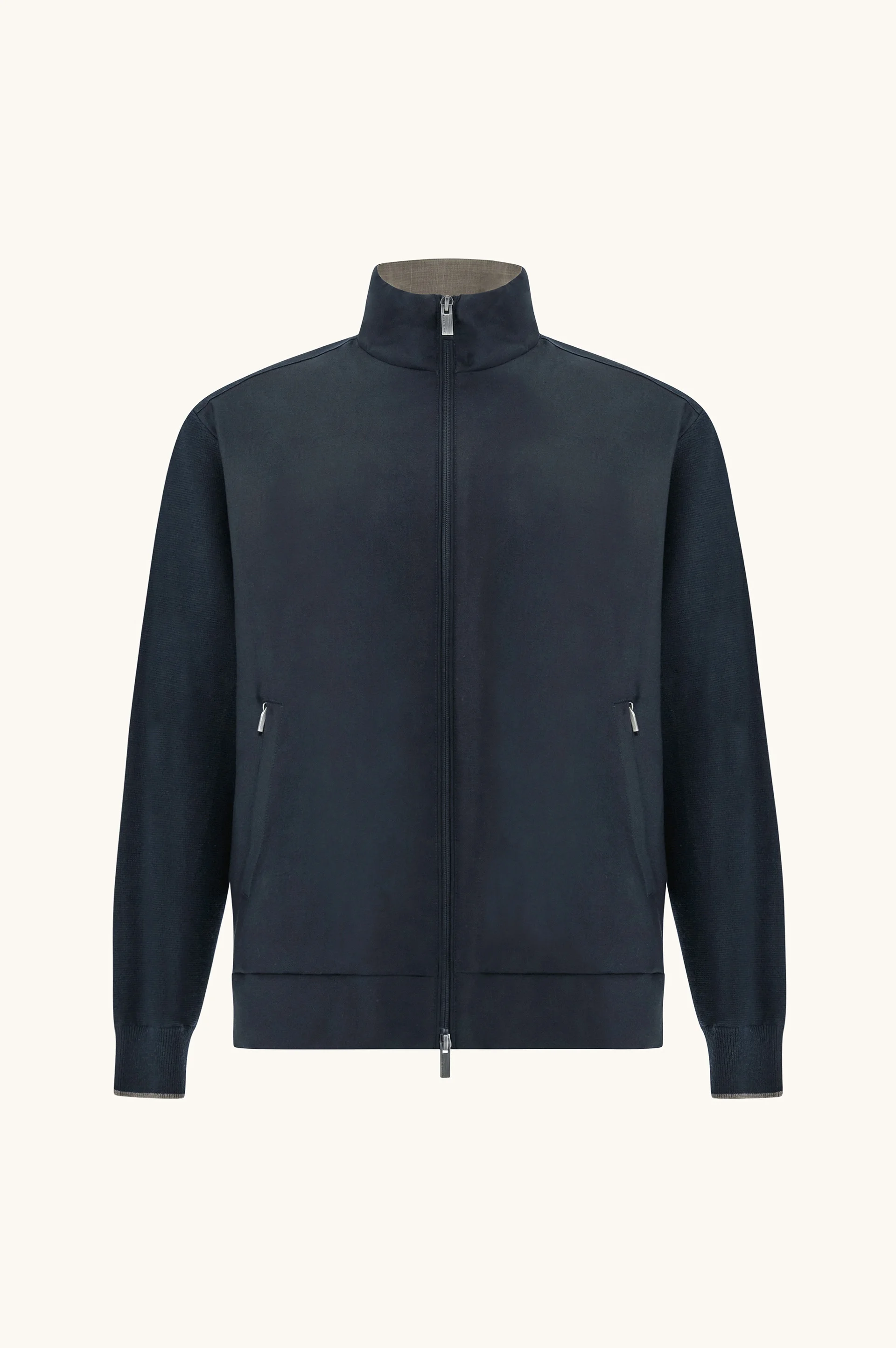 HYBRID BLOUSON IN WOOL AND SILK - 1