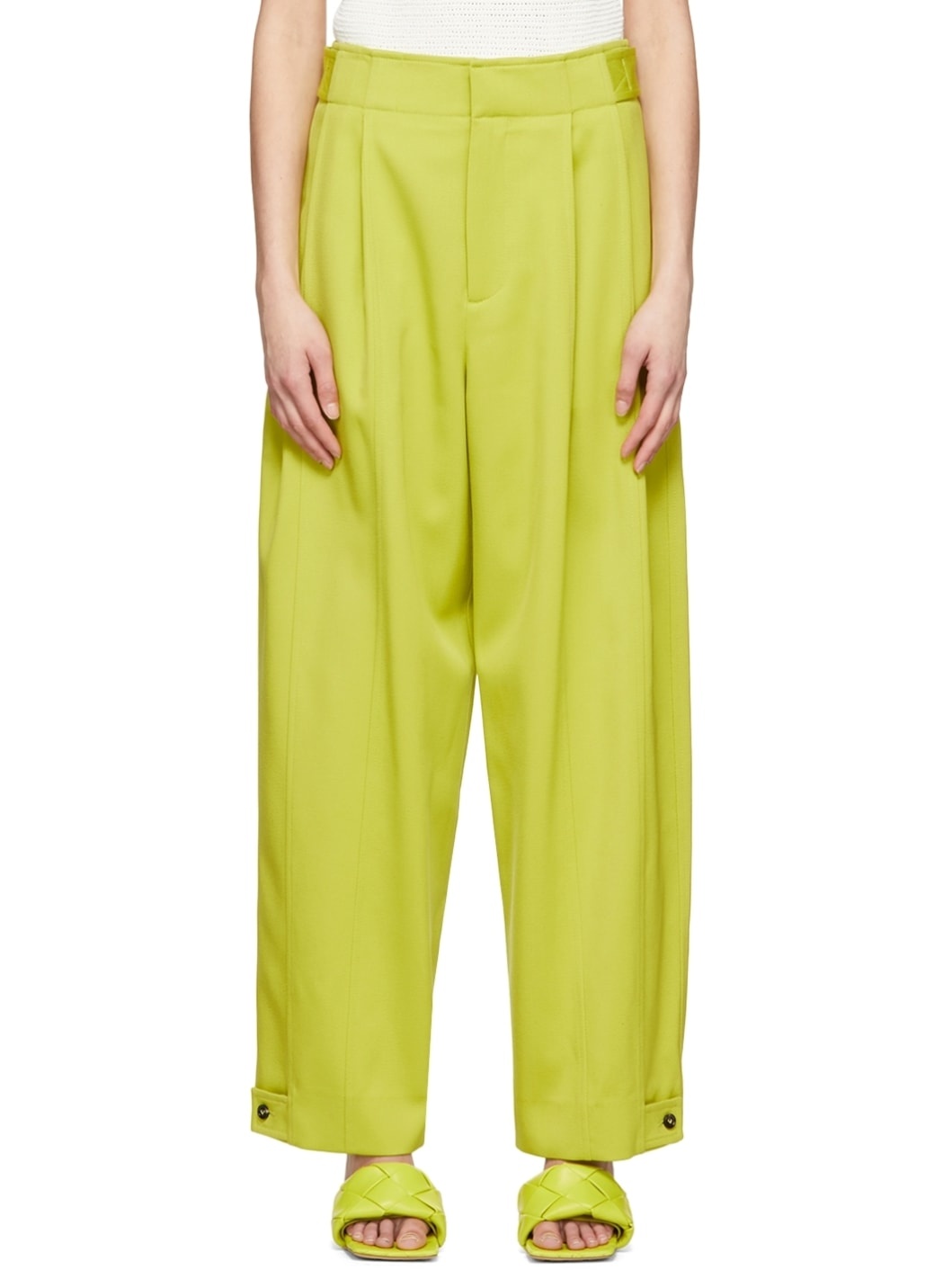 Green Wool Trousers - 1