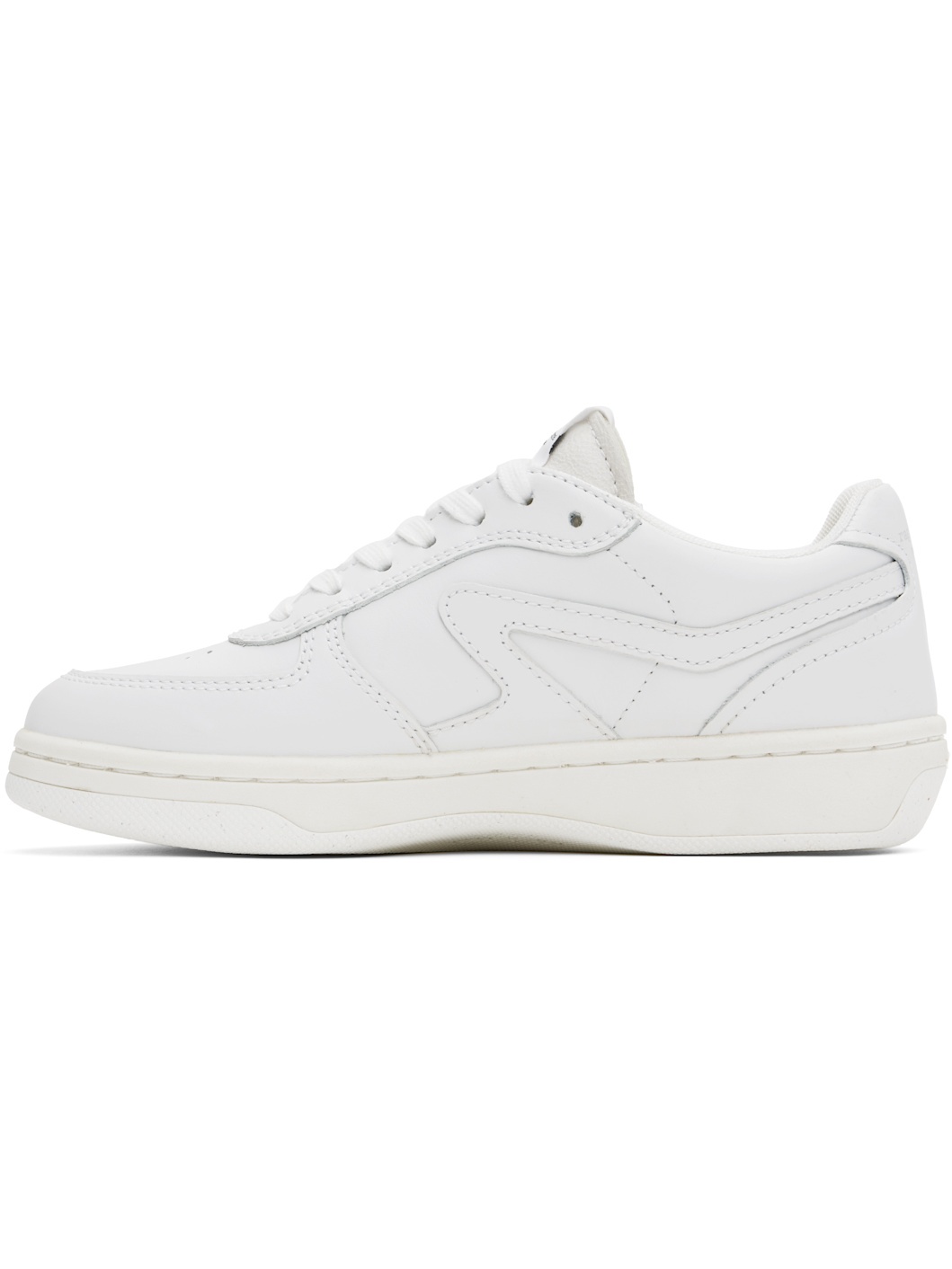 White Retro Court Sneakers - 3