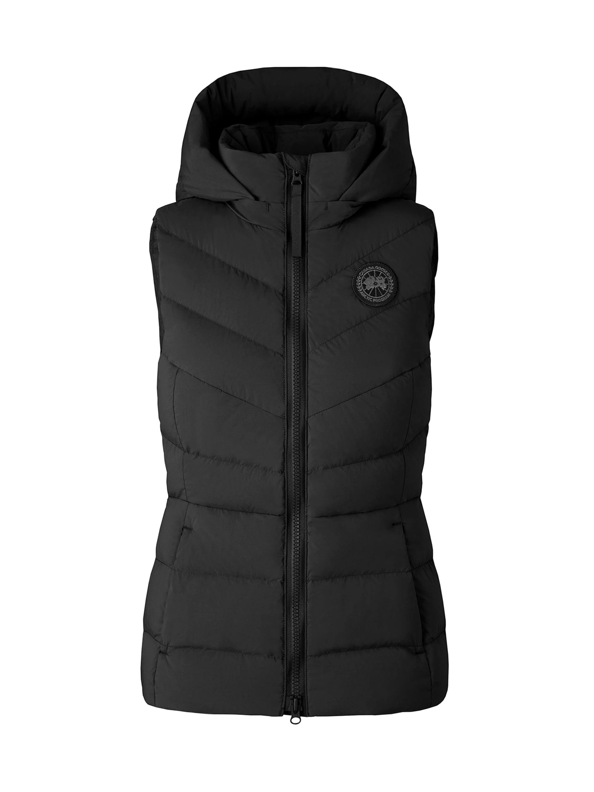 Women's Clair Hooded Down Puffer Vest - Black - 1