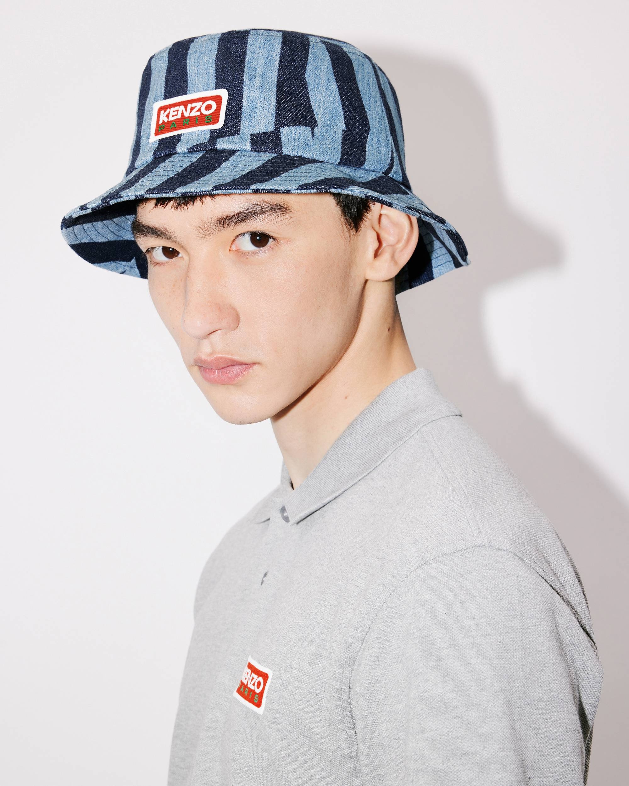 'KENZO Dazzle Stripe' denim bucket hat - 5